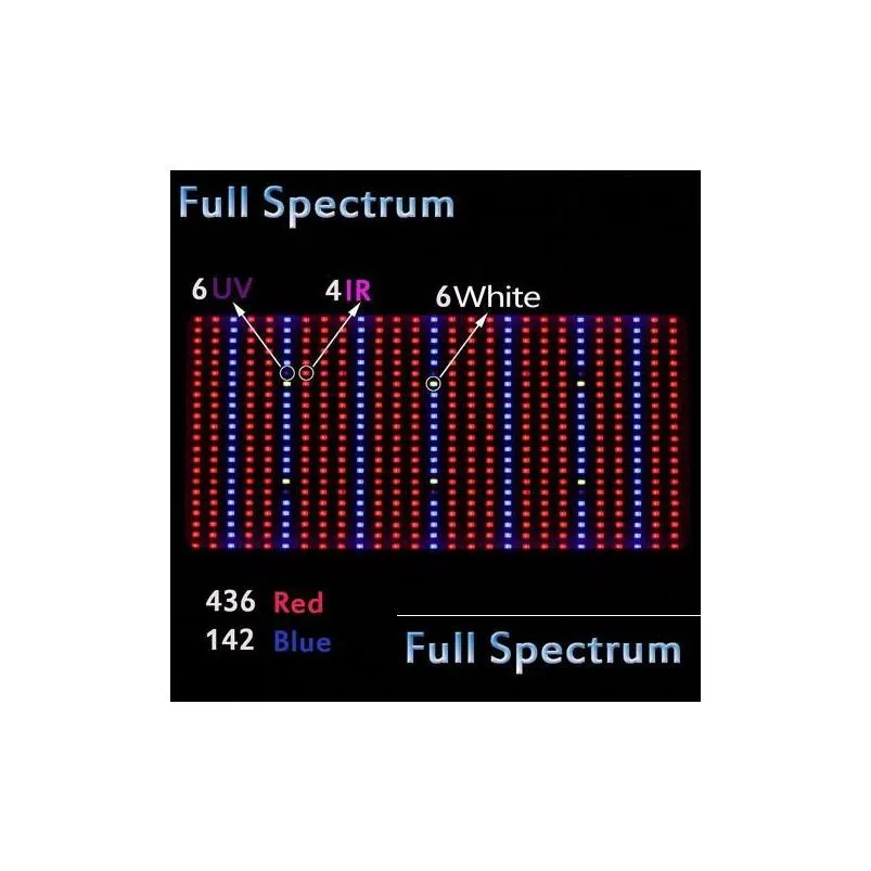 Grow Lights Factory High Quality 600W Fl Spectrum Led Grow Light Redbluewhiteuvir Ac85265V Smd5730 Plant Lamps9904722 Drop Delivery Li Dhbdg