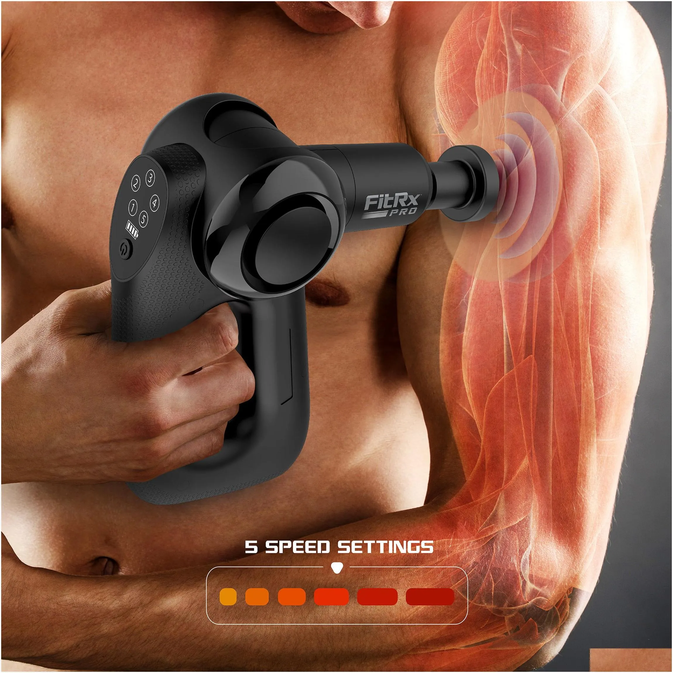 Other Sporting Goods Pro Muscle Mas Gun Handheld Percussion Masr With Mtiple Speeds And Attachments For Neck Back Drop Delivery Sports Dh9Gs
