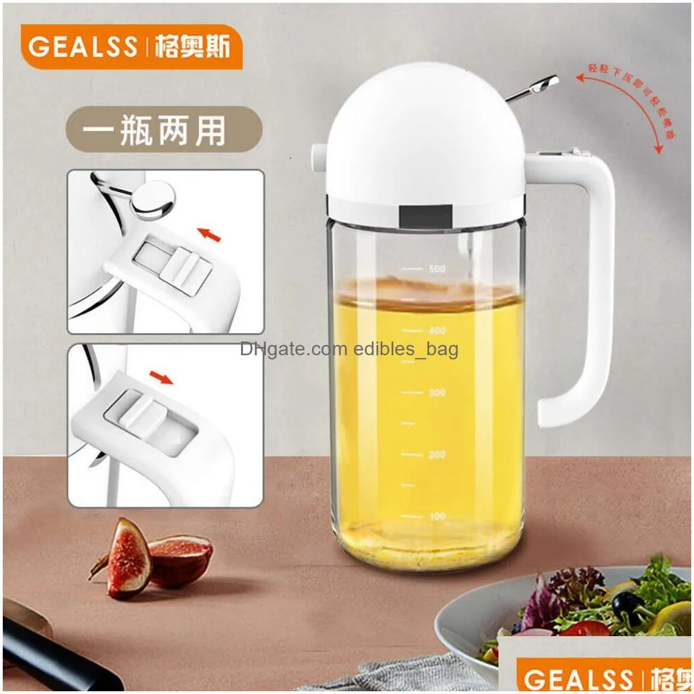 kitchen press type barbecue seasoning household bottle spray oil pouring pot glass