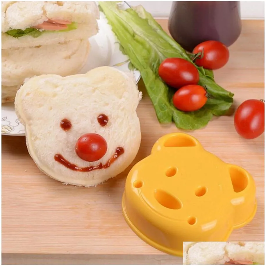 Sandwich Mod Bear Car Rabbit Shaped Bread Mold Cake Biscuit Embossing Device Crust Cookie Cutter Baking Pastry Drop Delivery Dhupv