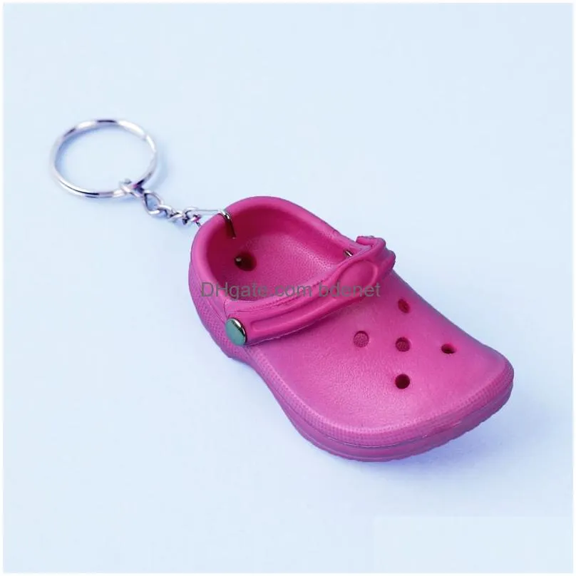 Party Favor Cute 3D Mini Eva Beach Hole Little Shoe Keychain Girl Gift Bag Accessories Decoration Keyring Floating Key Drop Delivery H Dhe8Y