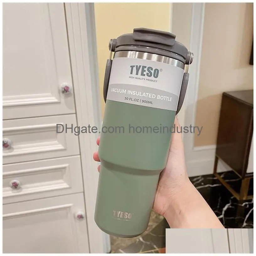 Water Bottles 330900Ml Coffee Thermal Mug Stainless Steel Thermos Tumbler Cups Vacuum Flask Thermo Thermocup 221130 Drop Delivery Dhsxg
