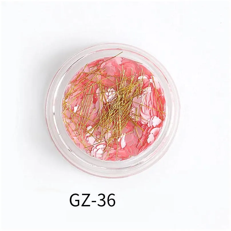 Nail Glitter 6/1Pcs Colorf Sparkle Art Powder Sequins Mixed Iridescent Loose Flakes For Fingertip Decoration Drop Delivery Dhvnd