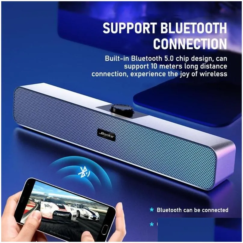 Bookshelf Speakers Subwoofer Bluetooth Speaker Home Theater Tablet Loudspeaker Portable Travel Music Player Outdoor1 Drop Delivery El Dhlij