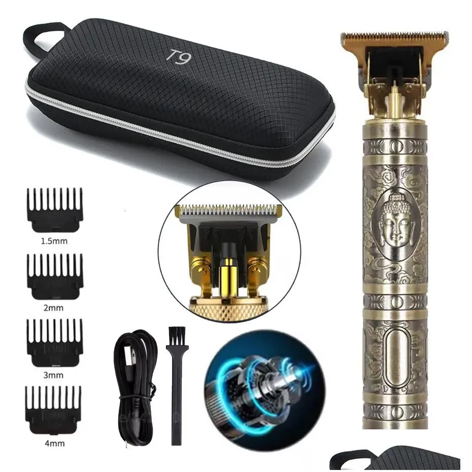 Electric Shavers Sample For Men Professional Cutting Shaving Hine Cordless Vintage T9 Hair Trimmer Man 230825 Drop Delivery Dhi1H