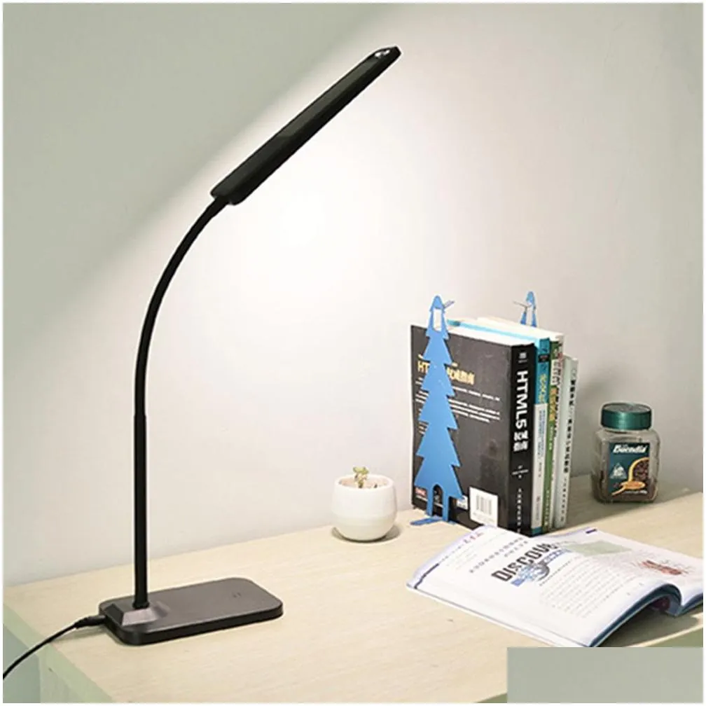 Table Lamps Brelong Led Table Lamp Dimming Study Reading Usb Output Charging Eye Protection Night Light Drop Delivery Lights Lighting Dheyj