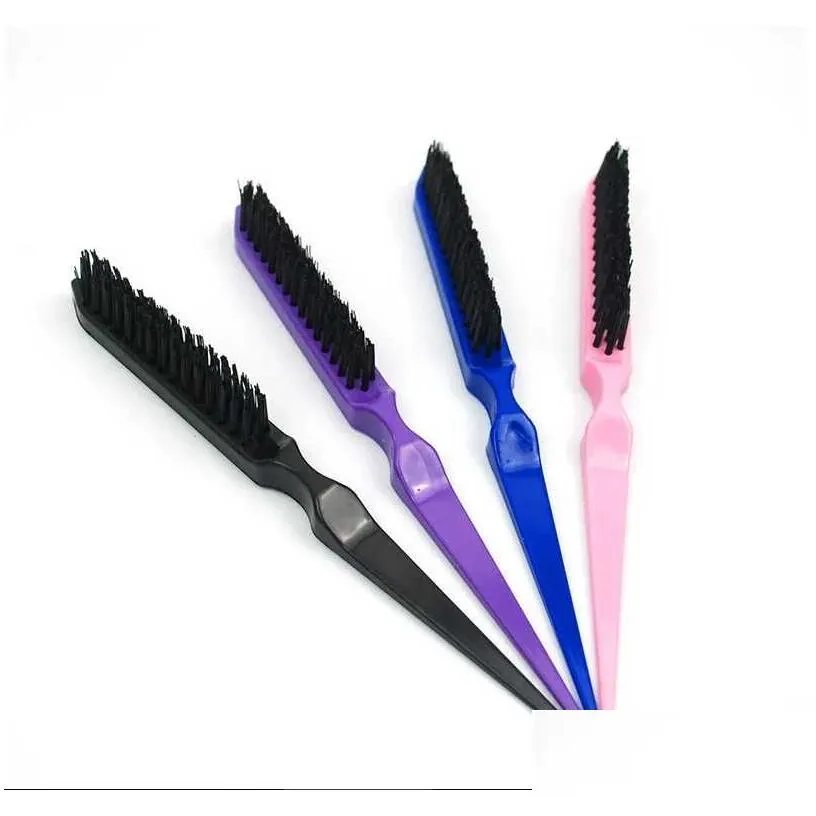 Hair Brushes Professional Hair Brushes Comb Teasing Back Combing Brush Slim Line Styling Tools 6 Colors Drop Delivery Hair Products Ha Dhdtw