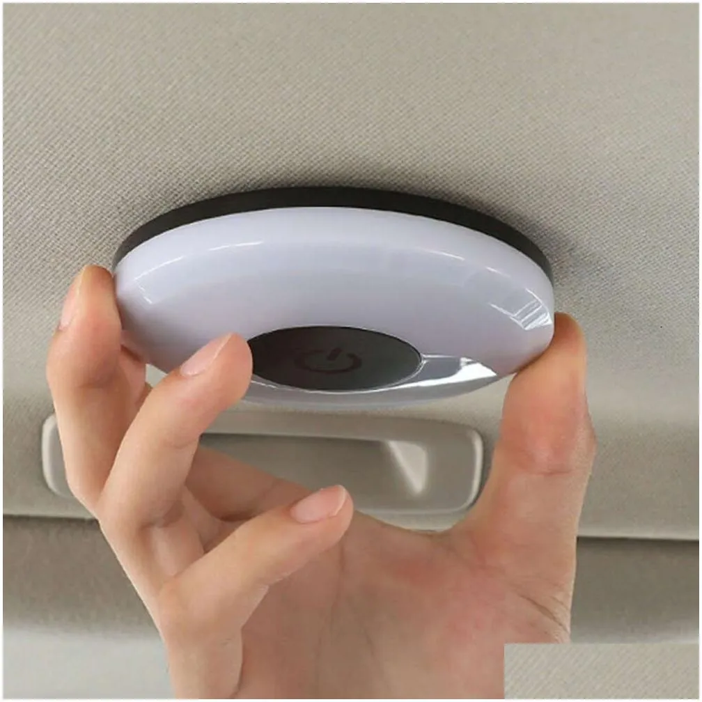 Other Interior Accessories New 3 Color Car Led Wireless Touch Switch Light Lamp Portable Night Reading Roof Magnetic Mount Bb Drop Del Dhcfx