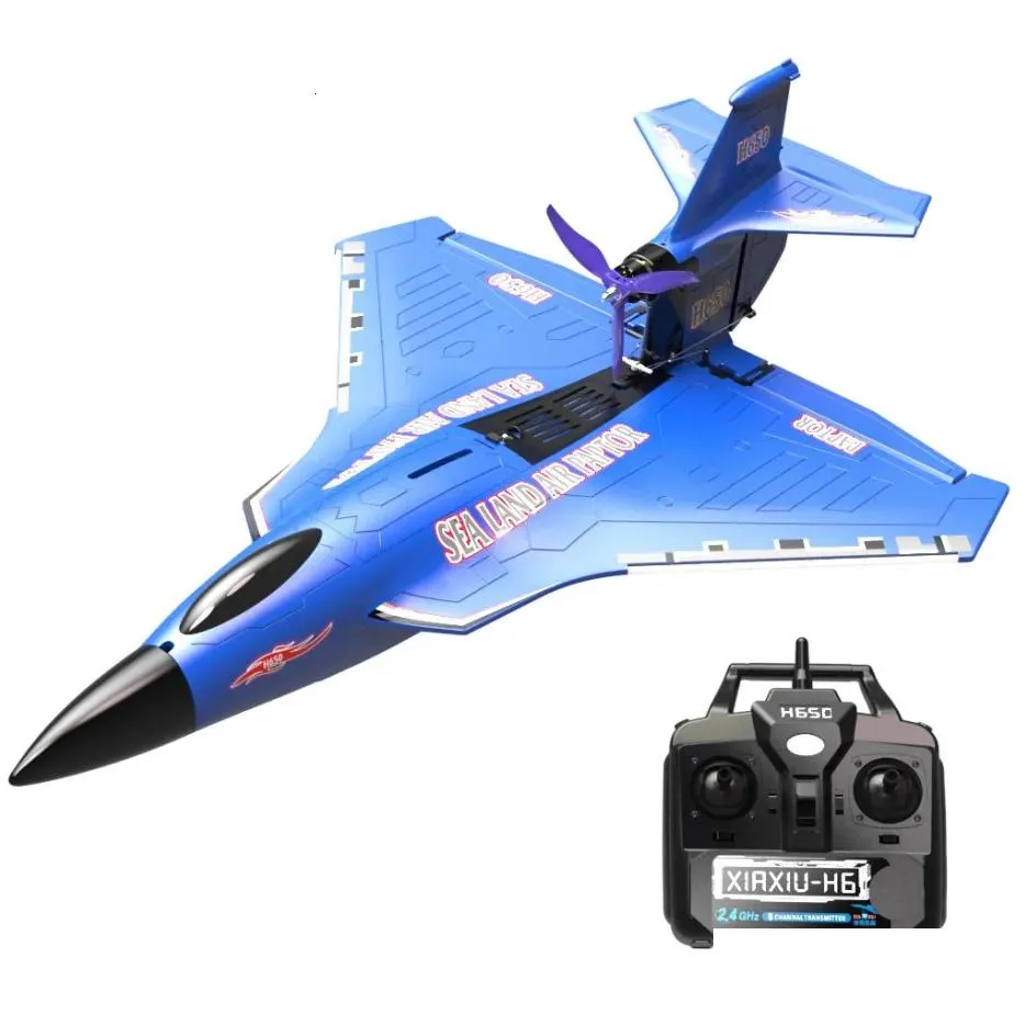 Electric/Rc Aircraft Rc Plane Foam Waterland And Air Raptor Waterproof Brushless Motor Fixed Wing Gliding Electric Model Drone Boy To Dhb9E