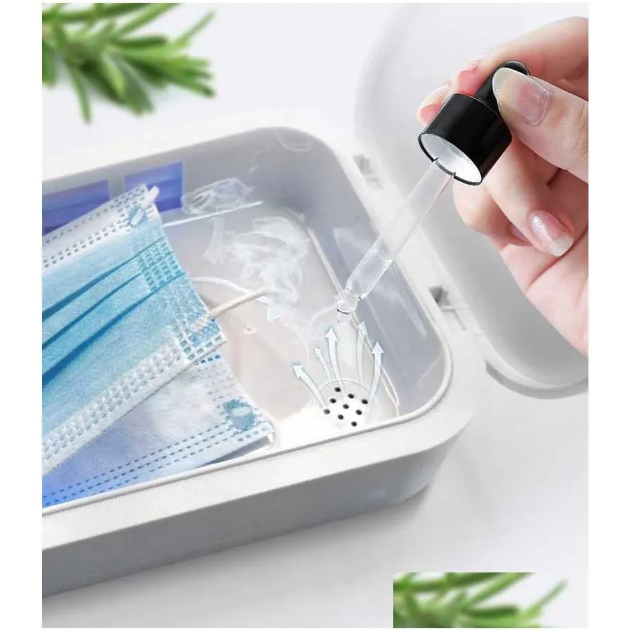 Disinfection Machine Portable Aromatherapy Function Phone Cleaner Box With Usb Charging For Ios Android Mobile Toothbrush Jewelry Watc Dhbd8