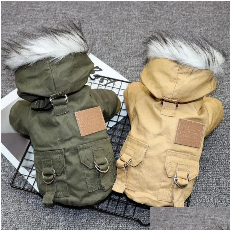 Dog Apparel Clothes Winter Puppy Pet Coat Jacket For Small Medium S Thicken Warm Chihuahua Yorkies Hoodie Pets Clothing 220923 Drop D Dh7Sj
