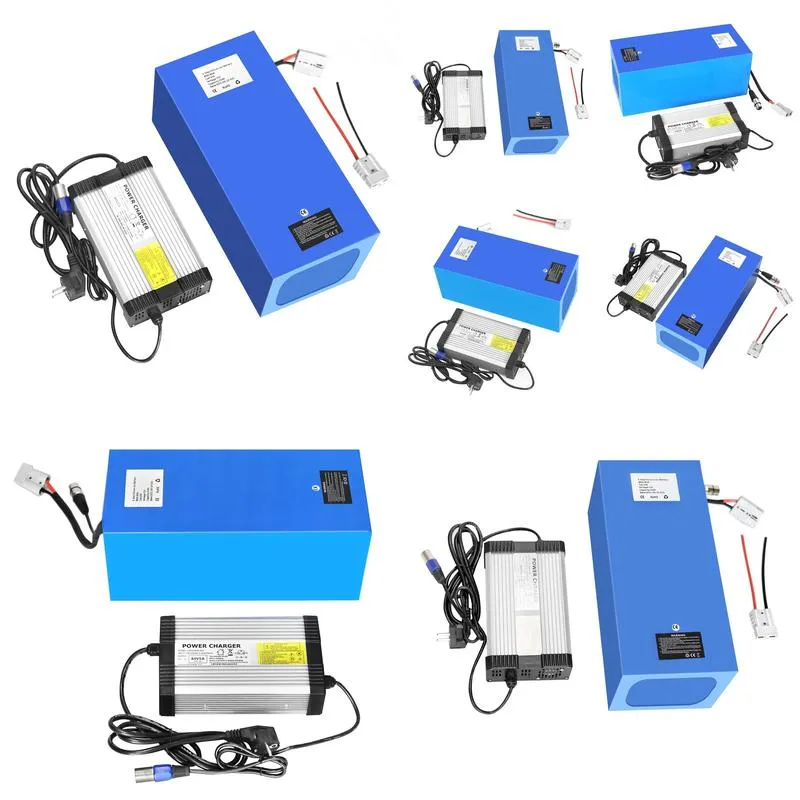 Batteries Waterproof Electric Escooter Battery Pack 36V 48V 52V 60V 72V Pvc Ebike Batteria For 3000W 1800W 1500W 1000W750W 500W 350W D Dhqri