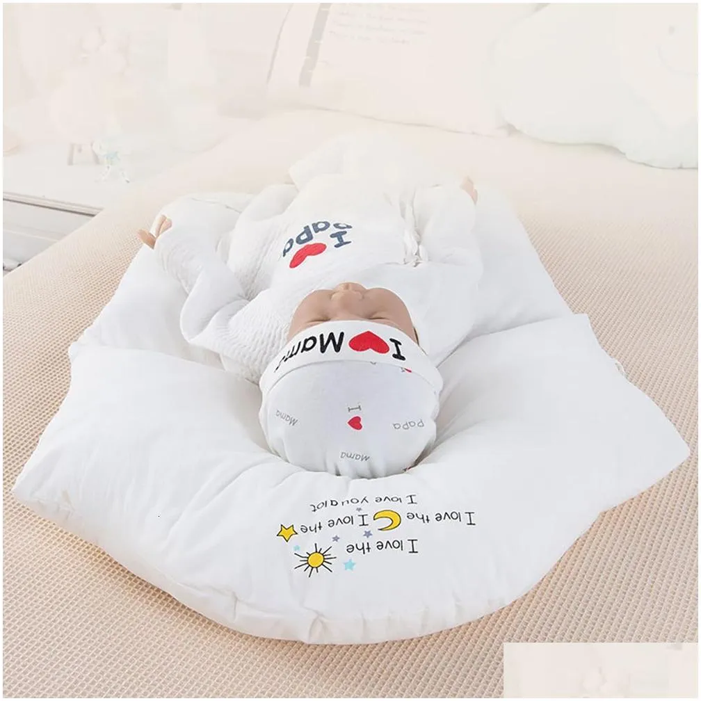 Pillows Baby Pillow Born Breathable Comfort Guard Slee Head Protection Pad Sleep Cushion 230630 Drop Delivery Dhhex