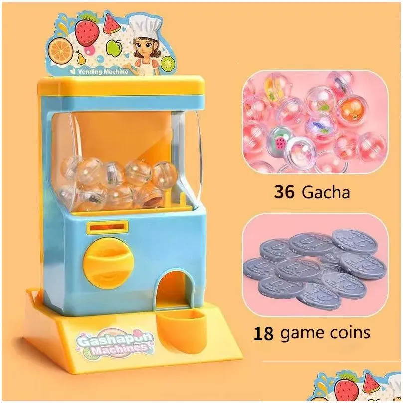 Kitchens & Play Food Kitchens Play Food Kids Simation Self-Service Vending Hine Gashapon Coin-Operated Candy Game Early Education Lear Dhkhv