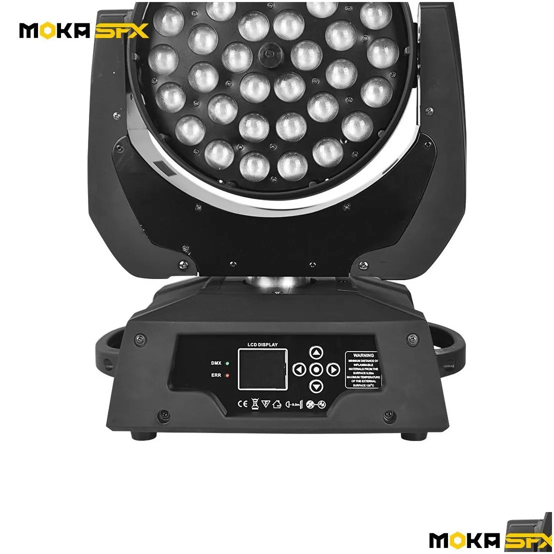 Moving Head Lights 36X18 Zoom Wash Moving Head Light Led Rgbwaadduv 6 In 1 Beam Rotating Dmx512 Sound Control Fast Cooling Professiona Dhqiv