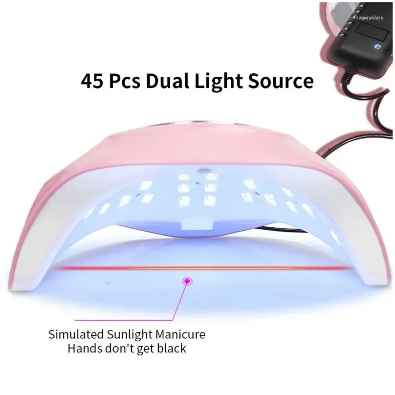 Nail Dryers 180W Gel Lamp Led Dryer With Lcd Display Diy Manicure Tools Uv For All Varnish Drop Delivery Dhzrk