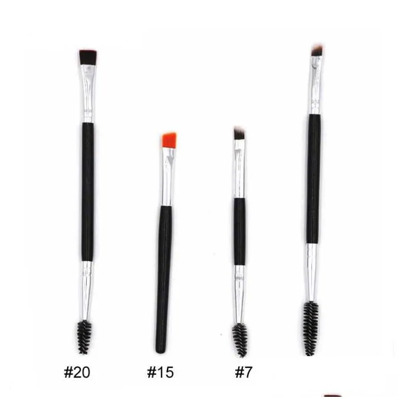 Makeup Brushes Makeup Eyebrow Brush Mascara 12 Synthetic Duo Brushes Kit Pencil Tool Drop Ship Drop Delivery Health Beauty Makeup Make Dh7Ft
