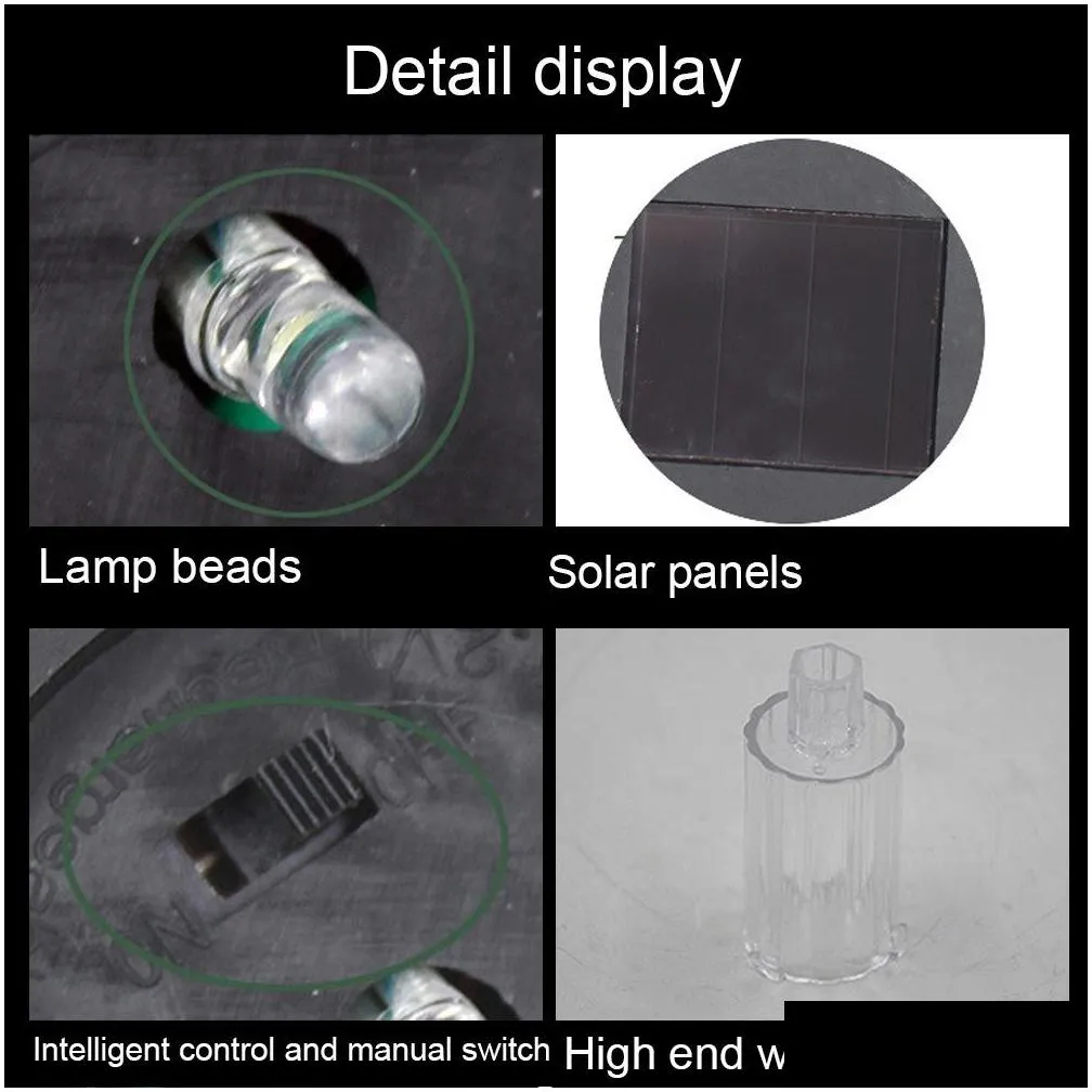 Lawn Lamps Brelong Led Solar Waterproof Lawn Light Into The Ground Control Outdoor Garden Placement Lights Rgb / White Size Optional D Dhr9W