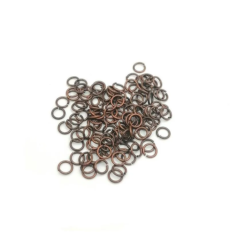 Jump Rings & Split Rings Jln 500Pcs Copper 4Mm/5Mm Open Jump Rings Split Gold/Black/Sier/Bronze Plated Color Connectors For Jewelry Dy Dhult