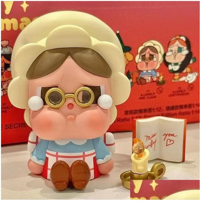 Blind Box Original Popmart Crybaby Lonely Christmas Series Mystery Action Figure Kawaii Baby Xmas Home Decoration Gift Toys Sad Drop Dh0Zl