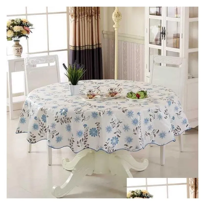Table Cloth Waterproof Oilproof Wipe Clean Pvc Vinyl Tablecloth Dining Kitchen Table Er Protector Oilcloth Fabric Ering 210626 Drop De Dhamd