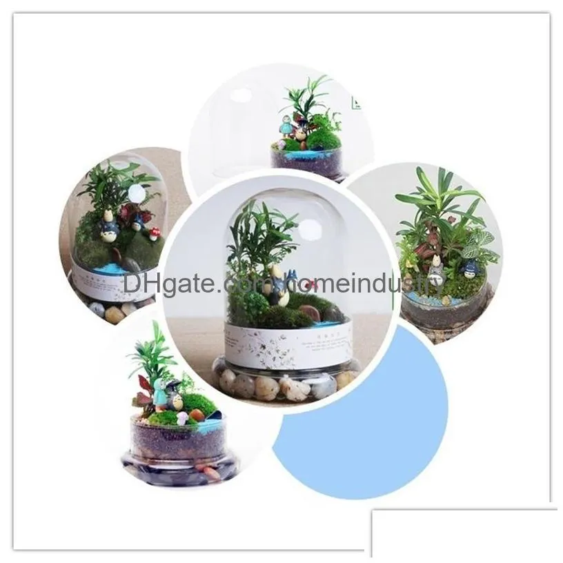 Vases 1Set Glass Vase Hanging Terrarium Succents Plant Landscape Home Decor Gift Hydroponics Bottle Jy 1201 210409 Drop Delivery Home Dhzrf