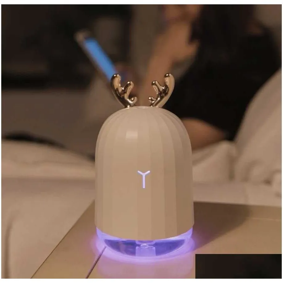 Aromatherapy High Quality 220Ml Trasonic Air Humidifier Aroma Essential Oil Diffuser For Home Car Usb Fogger Mist Maker With Led Night Dhmsz
