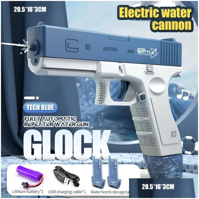 Gun Toys Electric Water Ges.M.B.H. Air Pistol High-Pressure Fl-Matic Shooting Beach Children Boys Drop Delivery Dhwsr