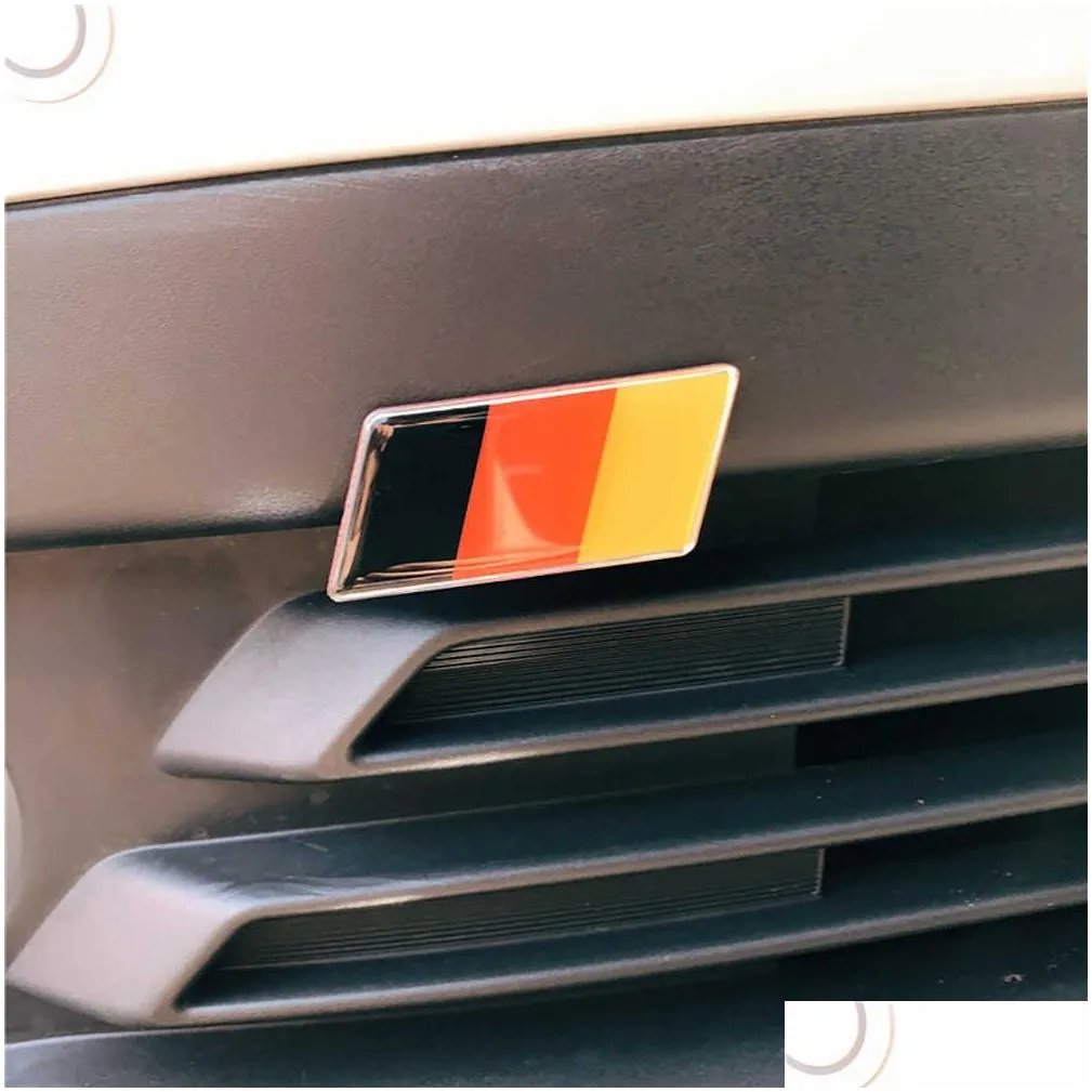 Other Interior Accessories New Car Sticker German Flag Emblem Badge Deutsch Bumper Front Grille Decal For Scirocco Golf 7 6 Drop Deliv Dhbyx
