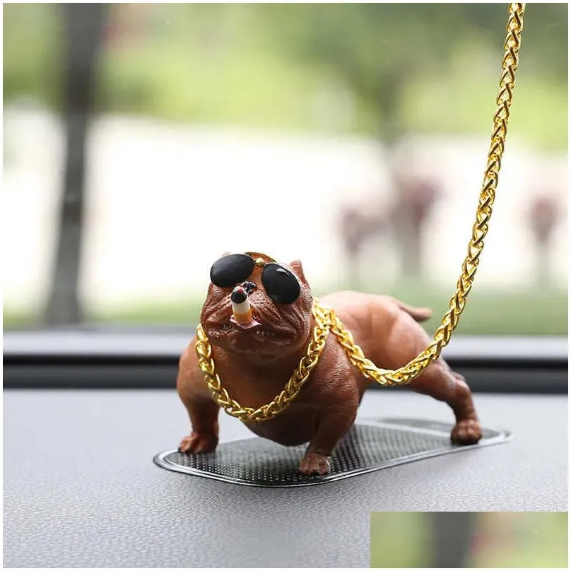 Other Interior Accessories New Car Dashboard Ornament Bly Pitbl Dog Doll Interior Accessories Ornaments Cute Chritmas Gift Creative Ho Dhoxr