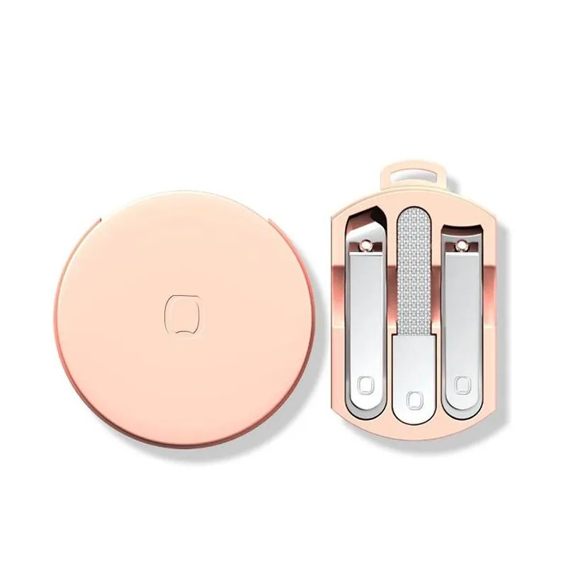 Nail Manicure Set Fashion Portable  Colorhand Care Fingers Nail Clippers With File Round Packaging Drop Delivery Health Beauty Nai Dhfku