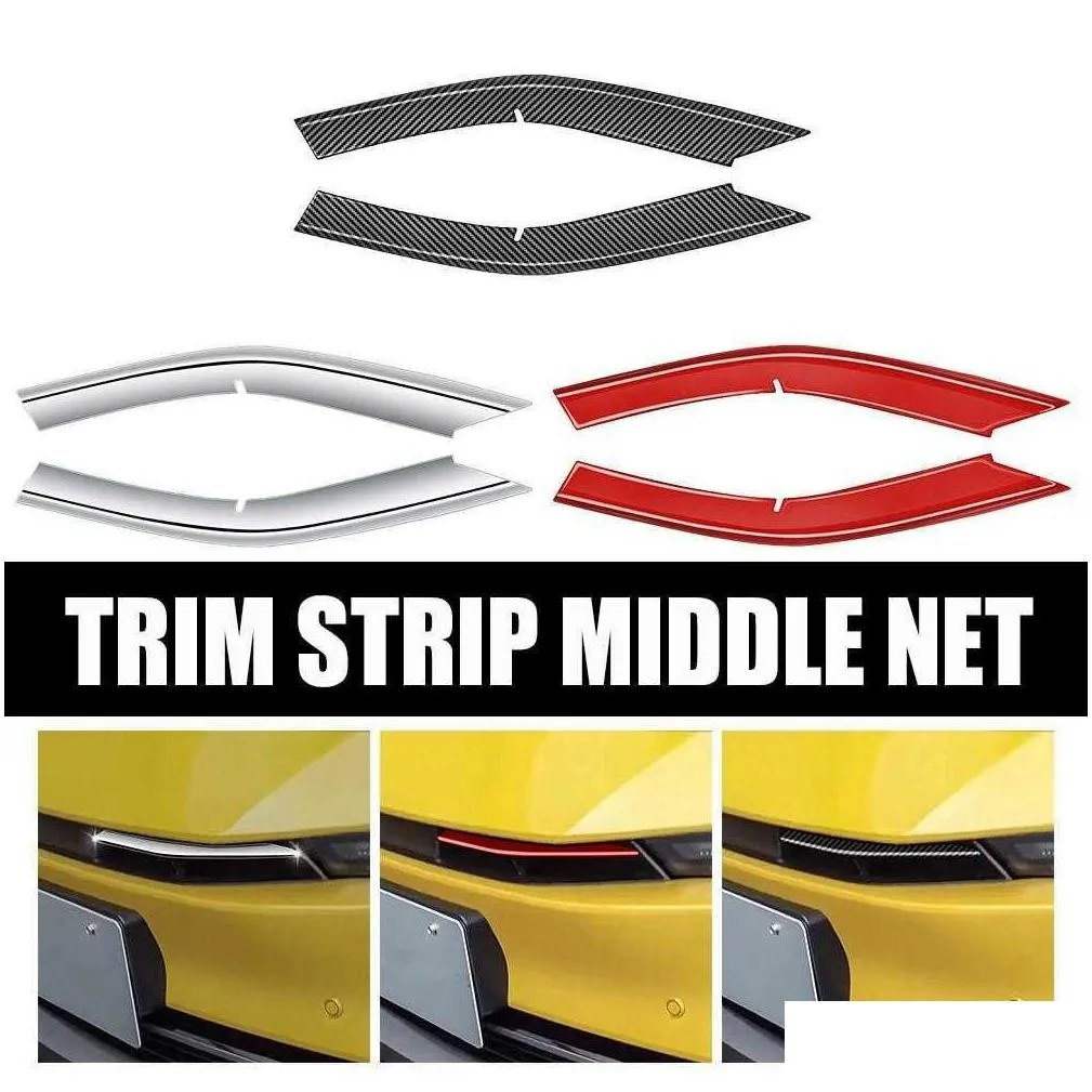 Other Interior Accessories New Car Front Grills Trim Strip Middle Net Moding Er Styling Decoration Accessories For Prius Prime 60 Seri Dhbqa