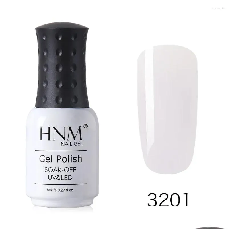 Nail Gel Hnm Color Jelly Nude Translucent Lacquer Long Lasting Enamel Paint 8Ml Varnish Art Led Lamp Diy Design Drop Delivery Dhsz2