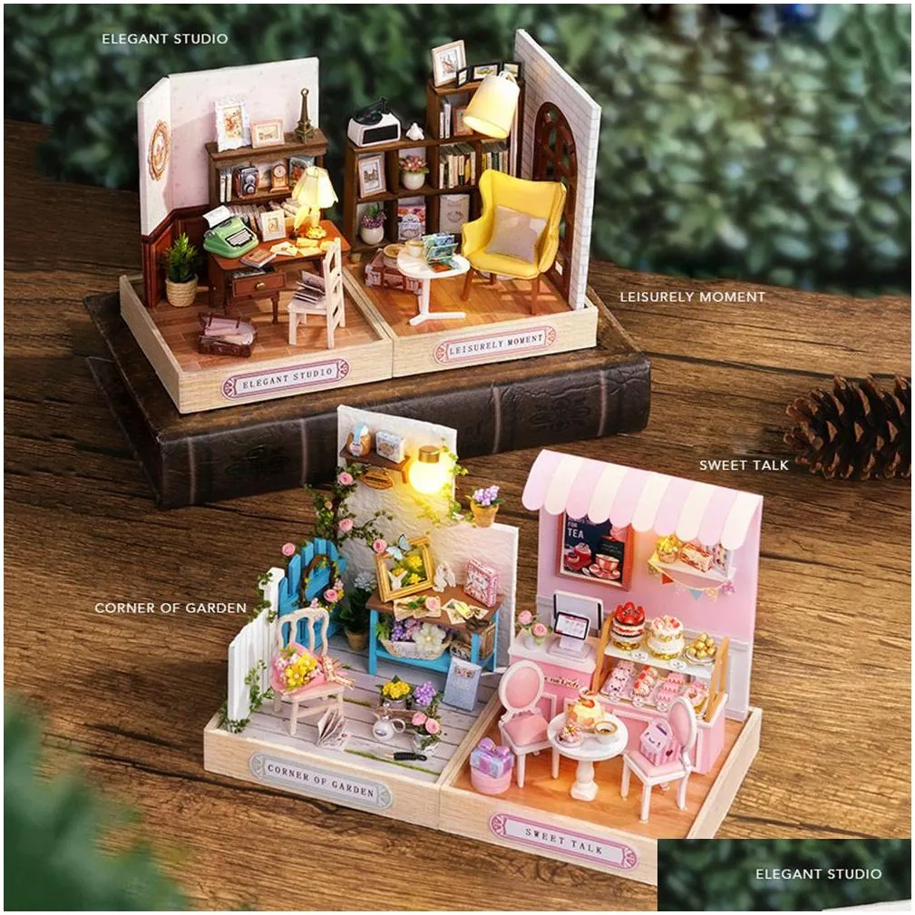 Doll House Accessories Cute Miniature Model Assembly Children Funny Educational Diy Fun Toy Gift 230901 Drop Delivery Dhndy