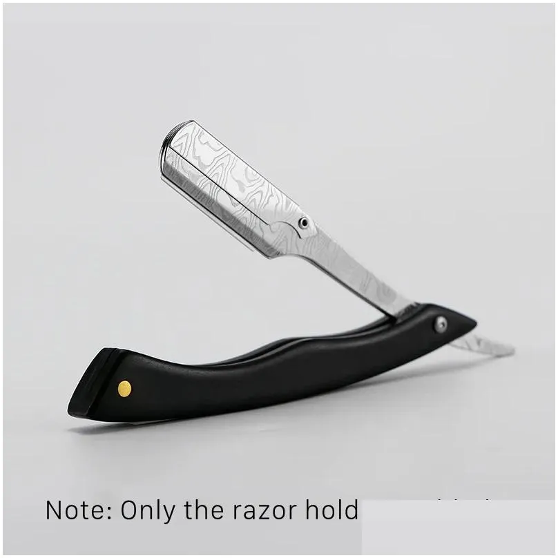 Razors & Blades Pro Salon Men Stainless Steel Folding Manual Razor Barber Hair Cut Change Blade Straight Tool With Drop Delivery Healt Dhico