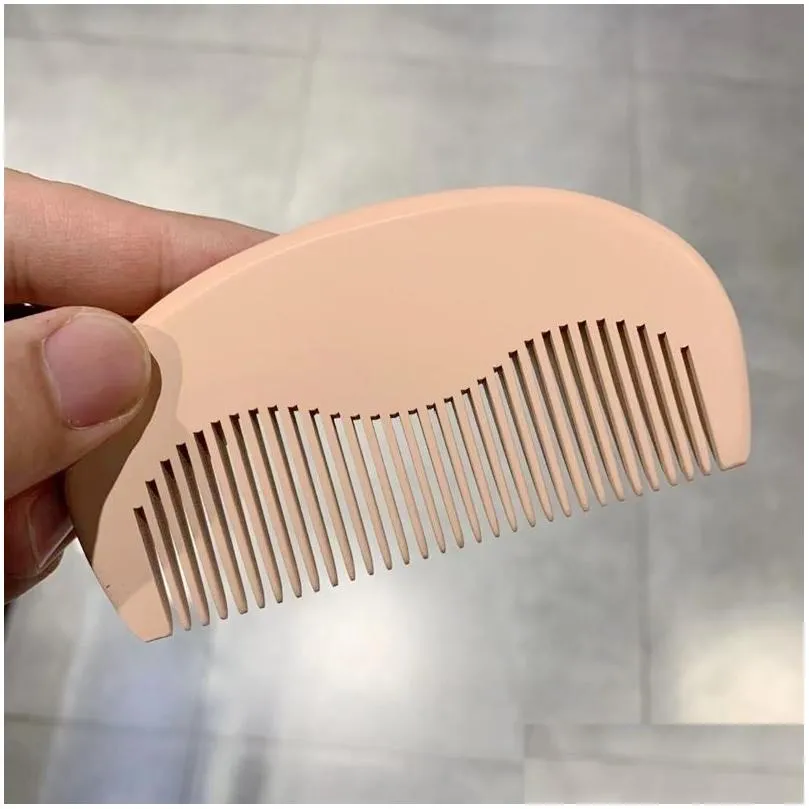 Hair Brushes Fashion Esigner Wooden Comb Hair Brushes Pocket Love Lovely Pink Wood Combs Mas Care Styling Tool Drop Delivery Hair Prod Dhla0