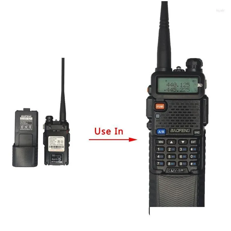 Walkie Talkie Uv-5R Baofeng Long Range Enlarge 3800Mah 8W Dual Puv 5R Ham Radio Uv5Ra Two Way For Hunting Drop Delivery Dhs3M