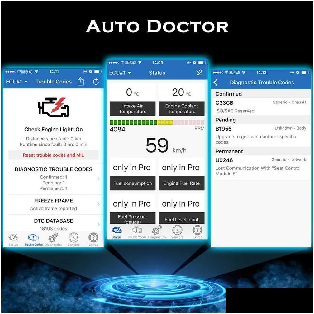Diagnostic Tools New Konnwei Elm327 V1.5 Bluetooth 5.0 Elm 327 V 1 5 Obd2 Scanner Car Diagnostic Tools Odb2 Obd 2 Code Reader Pk Drop Dhjg8