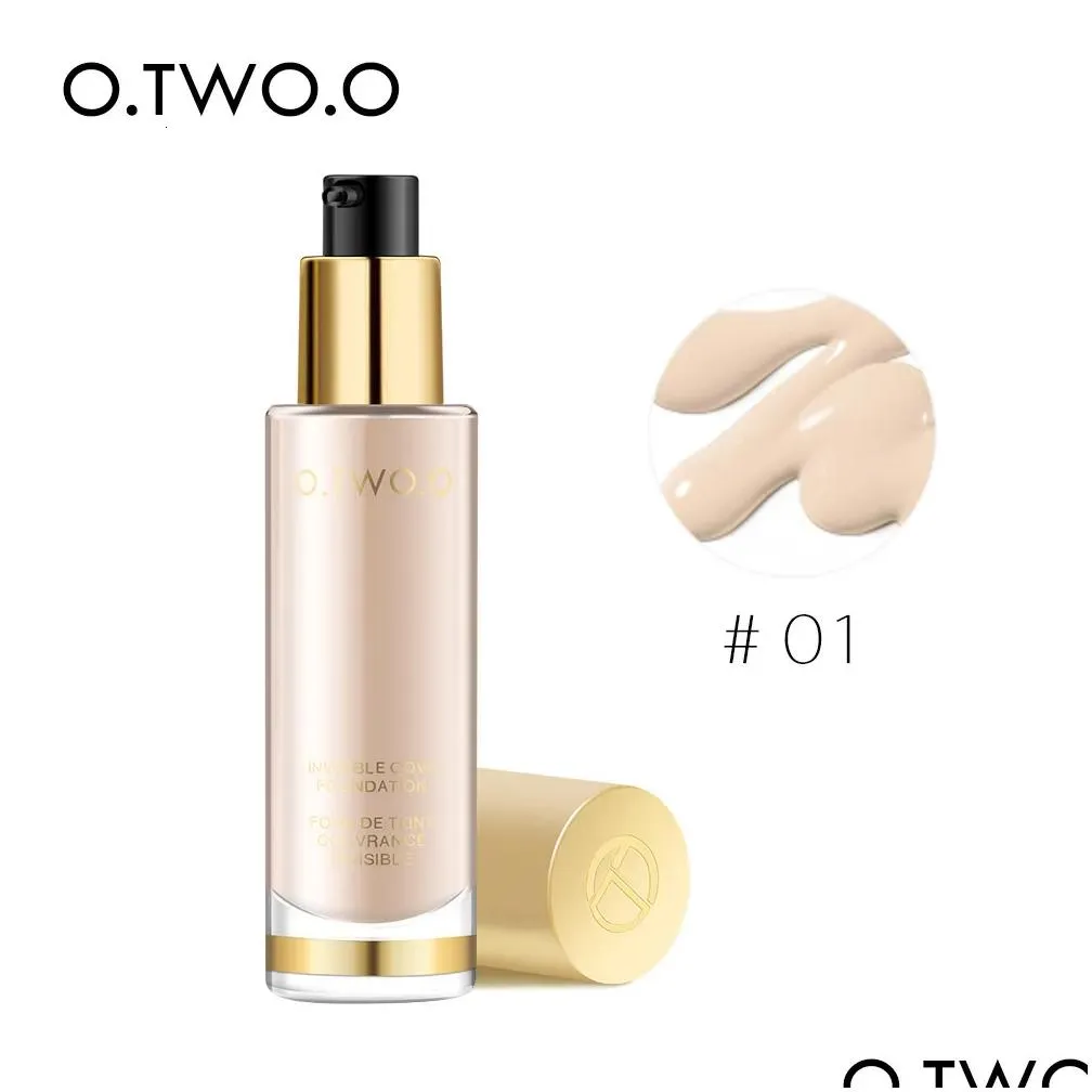 Foundation O Two 8 Colors Liquid Make Up Concealer Whitening Moisturizer Oil Control Waterproof Face Care 230801 Drop Delivery Dh9Ao