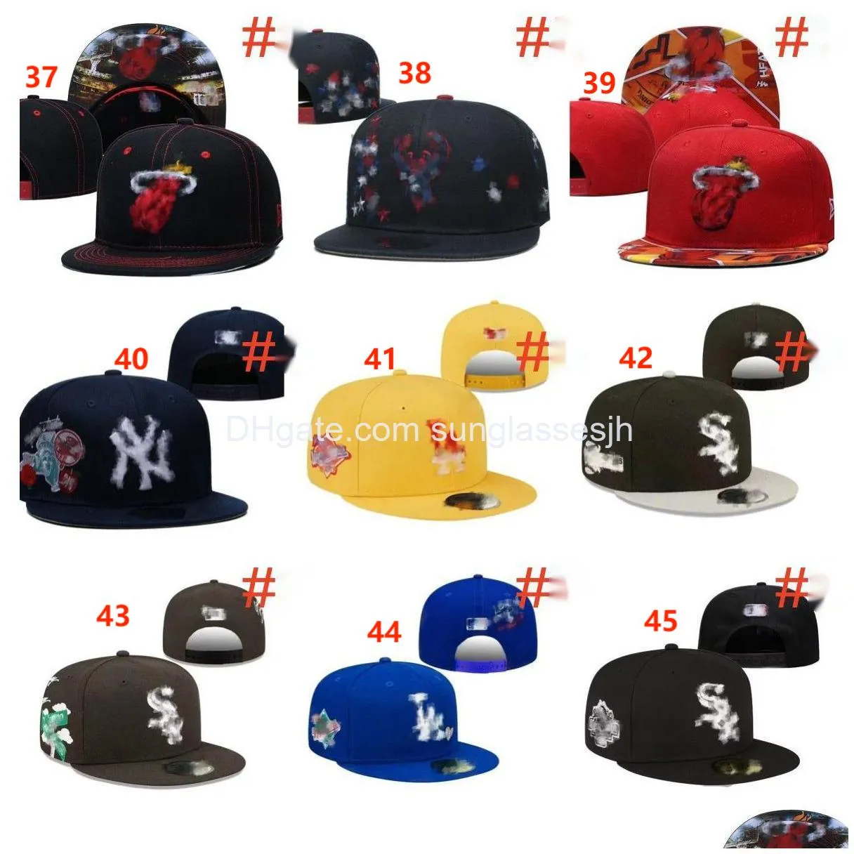 Ball Caps Top Quality Snapbacks Fitted Hats Embroidery Football Baskball Visors Cotton Letter Mesh Flex Beanies Flat Hat Hip Hop Spo