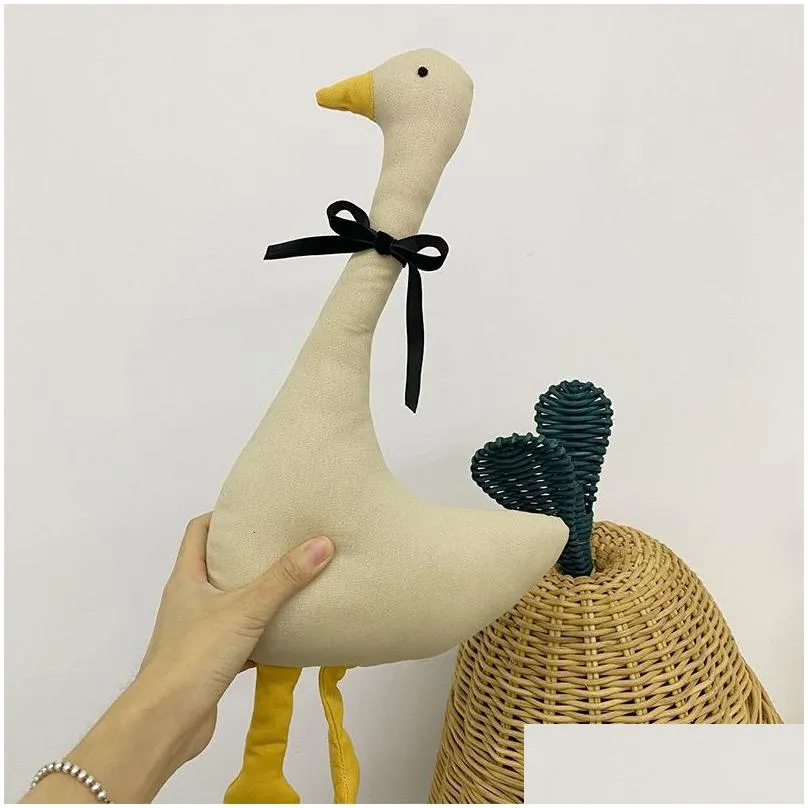 Plush Pillows & Cushions P Pillows Cushions Ins Baby Animal Toys Stuffed Doll Cartoon Chicken Giraffe Goose Toy For Kids Children Birt Dhn16