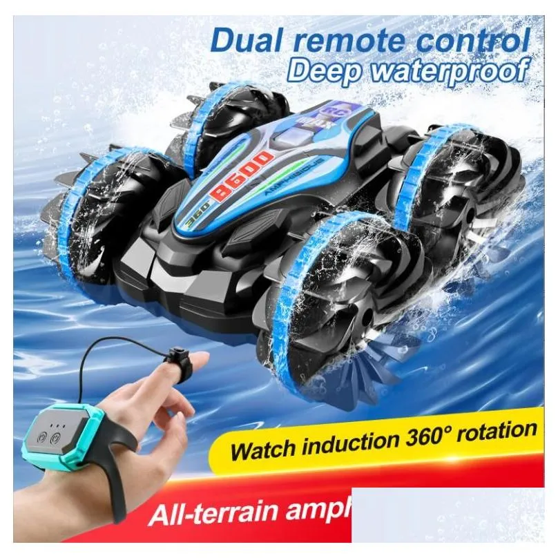childrens gift four-wheel drive off-road vehicle remote control for street stalls amphibious dual sided driving childrens deformation remote