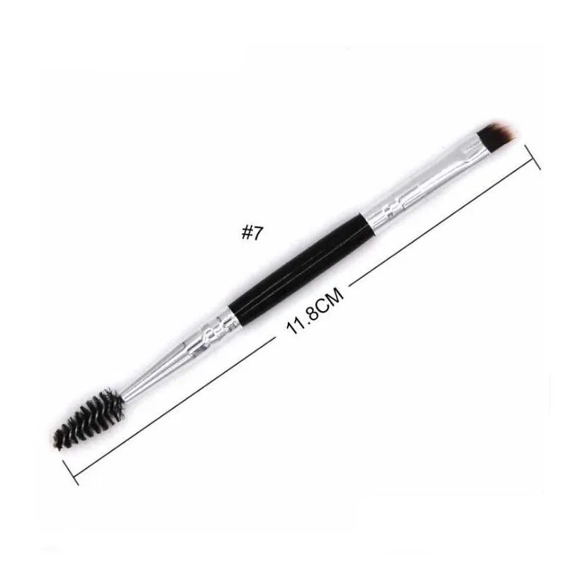 Makeup Brushes Makeup Eyebrow Brush Mascara 12 Synthetic Duo Brushes Kit Pencil Tool Drop Ship Drop Delivery Health Beauty Makeup Make Dh7Ft