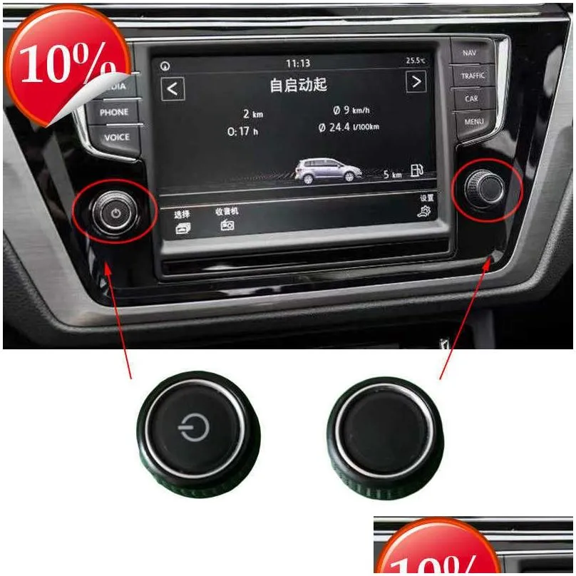 Other Interior Accessories New For Vw Jetta Turane Touran Lavida Cd Player Knob Cap Radio Button Switch Volume Konb Accessories Drop D Dhngc