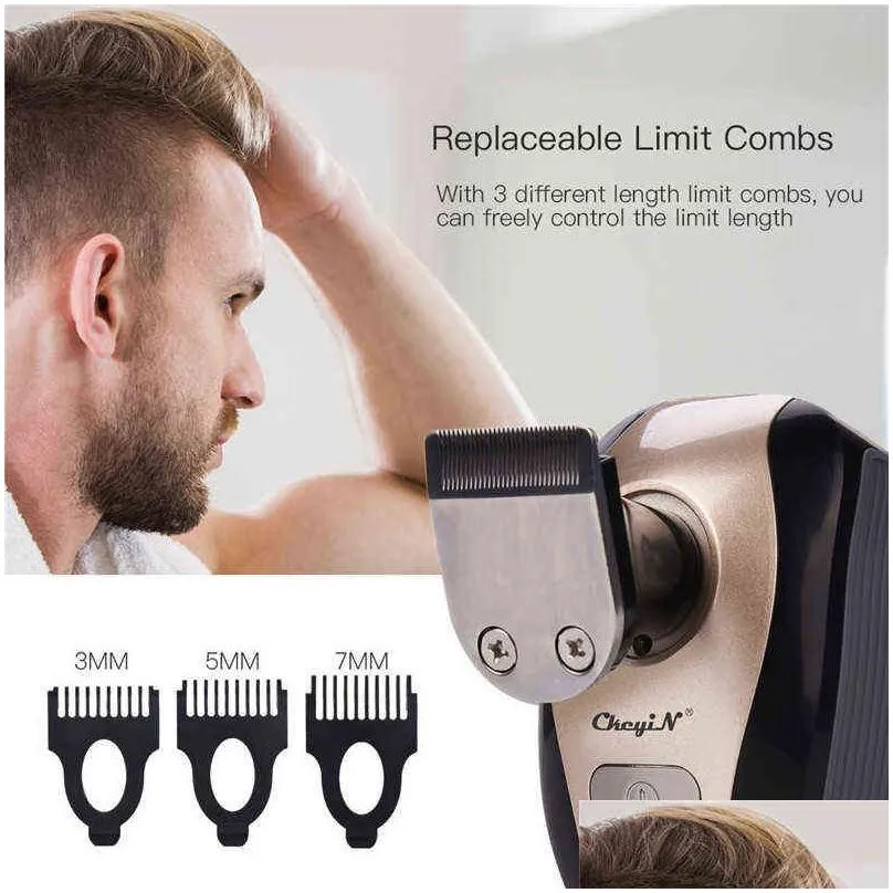 Electric Shavers 5 In 1 Rechargeable Electric Shaver Five Floating Heads Razors Hair Clipper Nose Ear Trimmer Men Cleaning Brush 22011 Dhjan