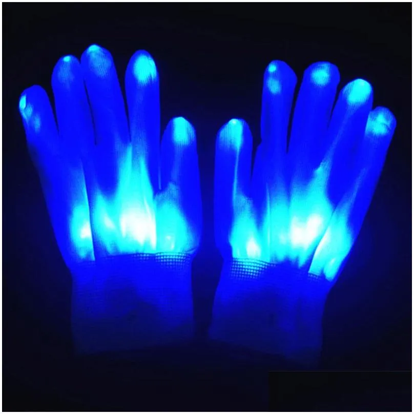 Other Led Lighting Brelong Colorf Luminous Gloves 6 Patterns Led Magic Novelty Halloween Costume Party Decorative A Pair Drop Delivery Dhvlk