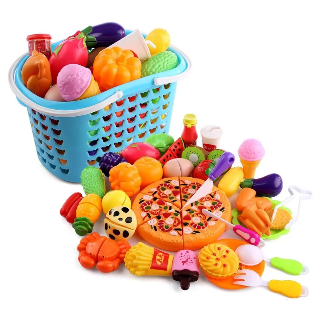 Kitchens & Play Food 40Pcs Pretend Play Toys Child Set Kitchen Tools Plastic Cooking Kits Game Early Educational Toy Kids Drop Deliver Dhrzp