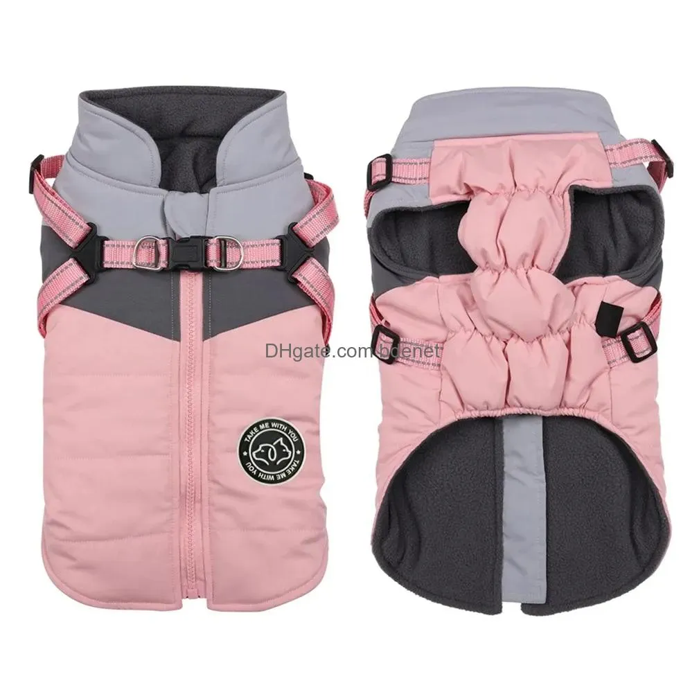 Dog Apparel Jackets Winter Dog Harness Warm Vest Clothes Puppy Clothing Waterproof Jacket Pet For Small Dogs Shih Tzu Chihuahua Pug Dr Dh370