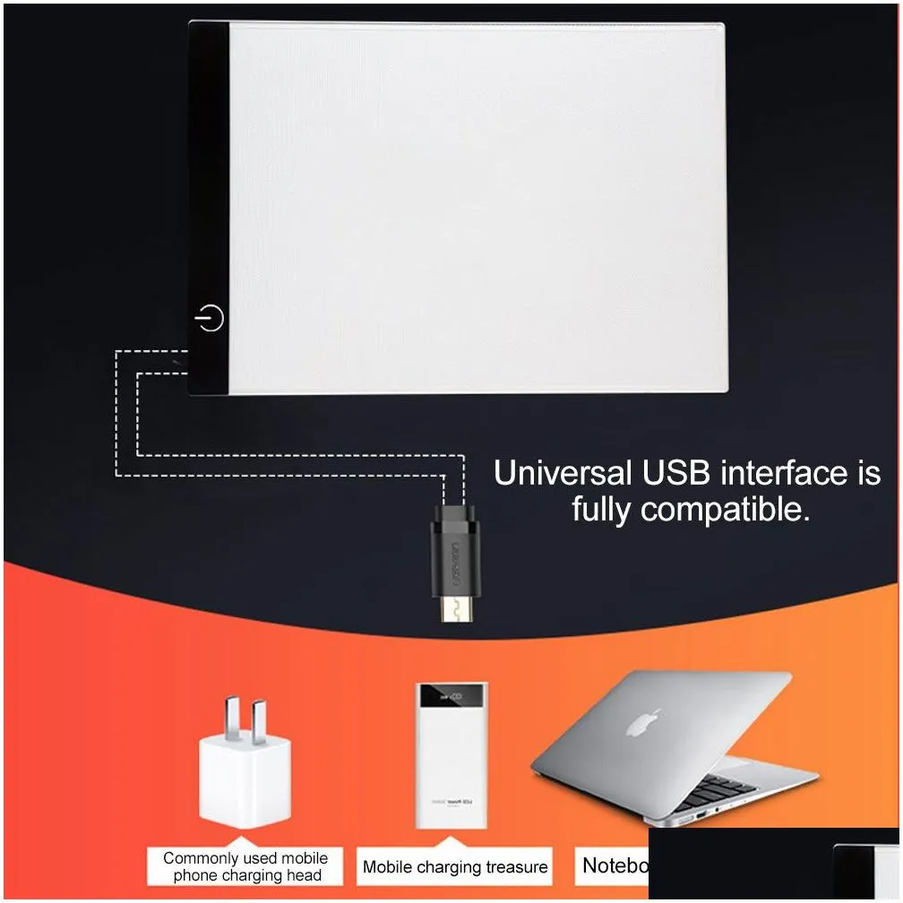 Novelty Lighting Brelong A4 Tra-Thin Portable Dimmable Led Acrylic Board For Night Painting And Writing Protecting Vision Drop Deliver Dhejs