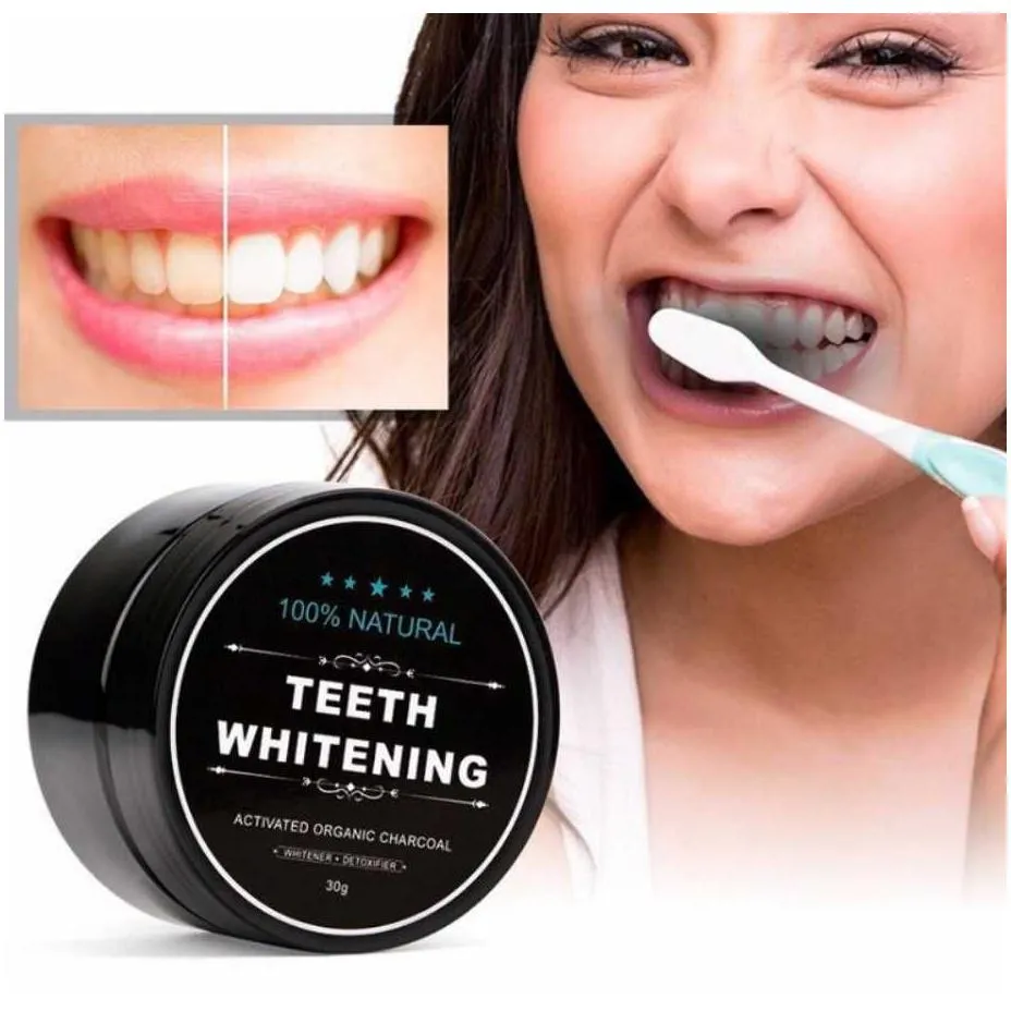 Teeth Whitening 100% Natural Organic Activated Charcoal Teeth Whitening Powder Remove Smoke Tea Coffee Yellow Stains Bad Breath Oral C Dhg6I